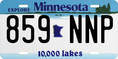 MN license plate 859NNP