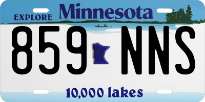 MN license plate 859NNS