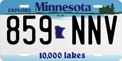 MN license plate 859NNV