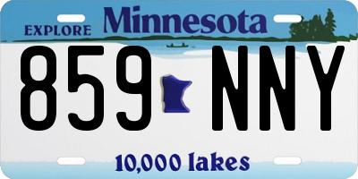 MN license plate 859NNY