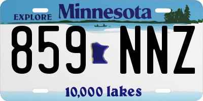 MN license plate 859NNZ