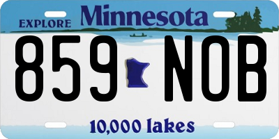 MN license plate 859NOB