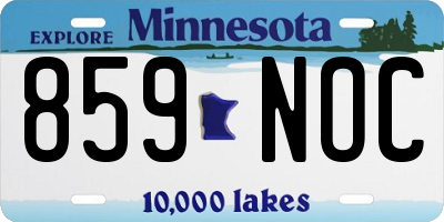 MN license plate 859NOC