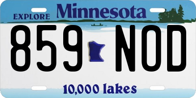 MN license plate 859NOD