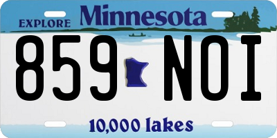 MN license plate 859NOI