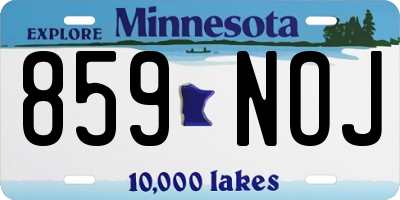 MN license plate 859NOJ