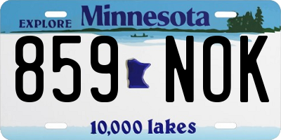 MN license plate 859NOK