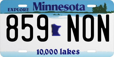 MN license plate 859NON