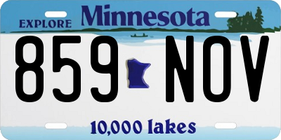 MN license plate 859NOV