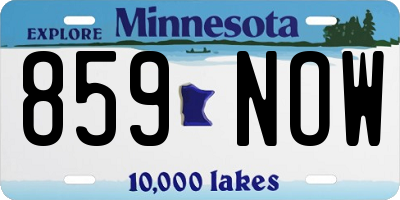 MN license plate 859NOW