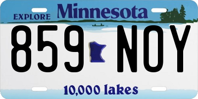 MN license plate 859NOY