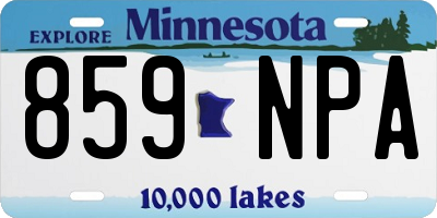 MN license plate 859NPA