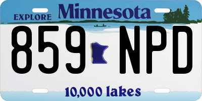 MN license plate 859NPD