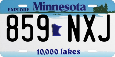 MN license plate 859NXJ