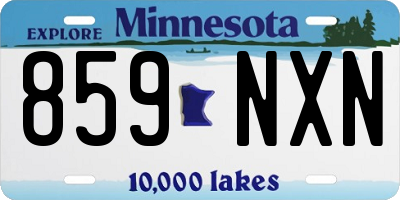 MN license plate 859NXN