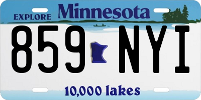 MN license plate 859NYI