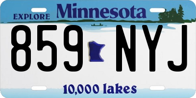 MN license plate 859NYJ