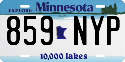 MN license plate 859NYP