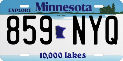 MN license plate 859NYQ