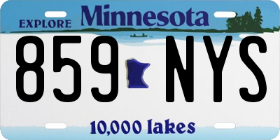 MN license plate 859NYS
