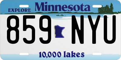 MN license plate 859NYU