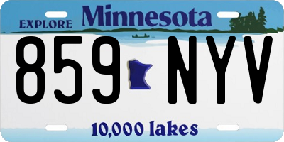 MN license plate 859NYV
