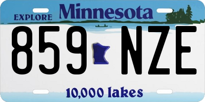 MN license plate 859NZE