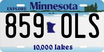 MN license plate 859OLS