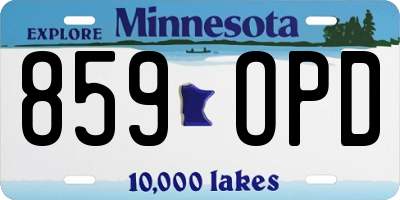 MN license plate 859OPD