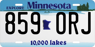 MN license plate 859ORJ