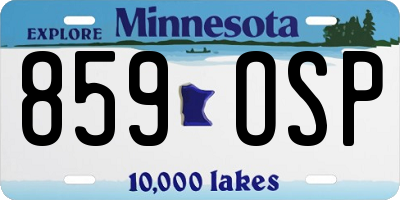 MN license plate 859OSP
