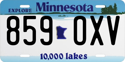 MN license plate 859OXV