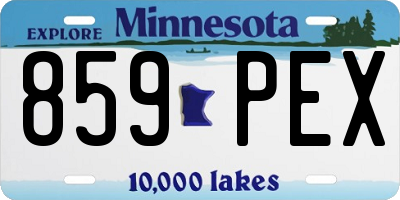 MN license plate 859PEX