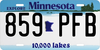 MN license plate 859PFB