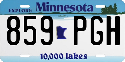 MN license plate 859PGH