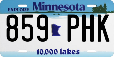 MN license plate 859PHK
