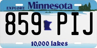 MN license plate 859PIJ