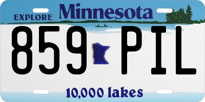 MN license plate 859PIL