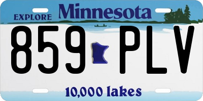 MN license plate 859PLV