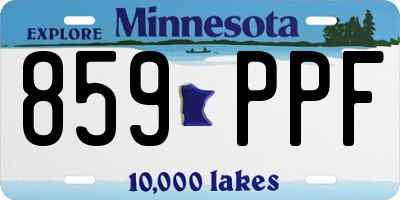 MN license plate 859PPF