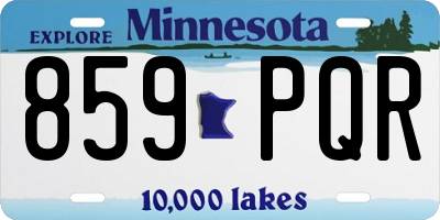 MN license plate 859PQR