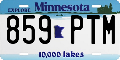 MN license plate 859PTM