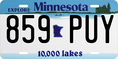 MN license plate 859PUY