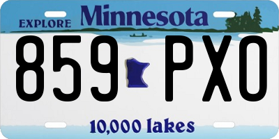 MN license plate 859PXO