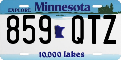 MN license plate 859QTZ