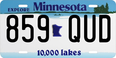MN license plate 859QUD