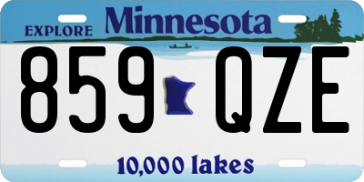 MN license plate 859QZE