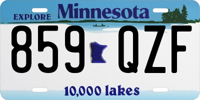 MN license plate 859QZF