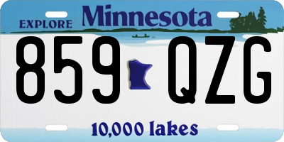 MN license plate 859QZG