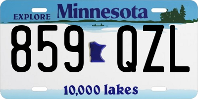 MN license plate 859QZL